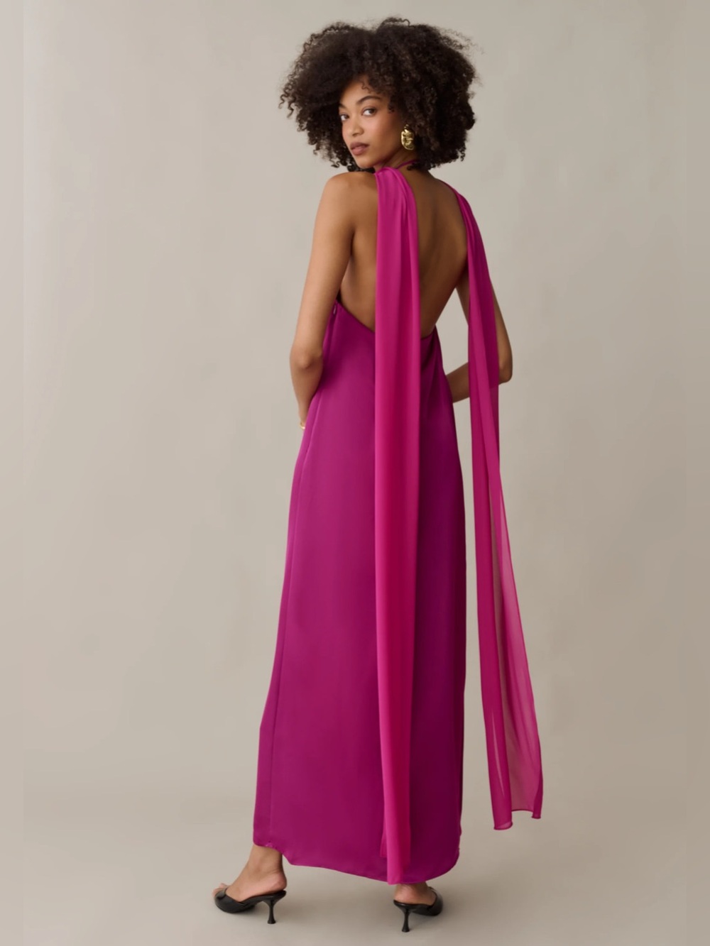 Few Moda o.p.t Alessia Open-Back Maxi Dress in Orchid